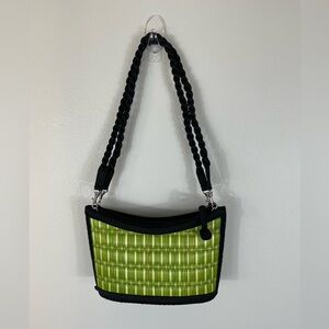 Green and Black Woven Sustainable Women's Bag Cambodia Hand Made